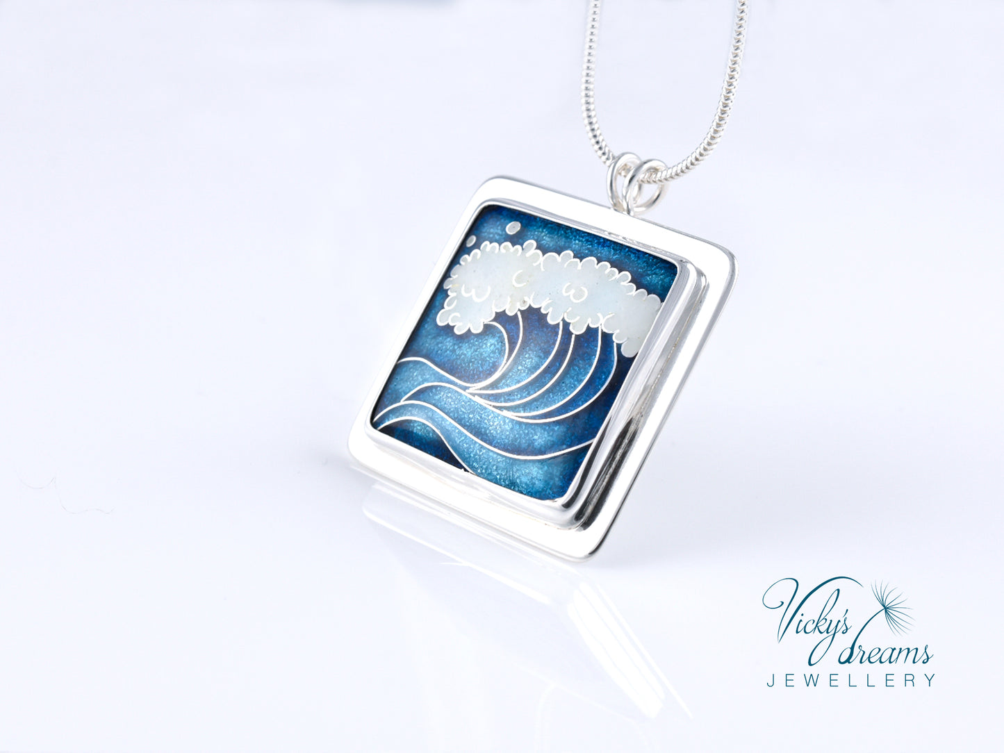 Vibrant blue seawaves