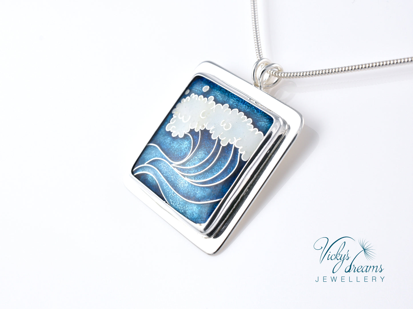 Vibrant blue seawaves
