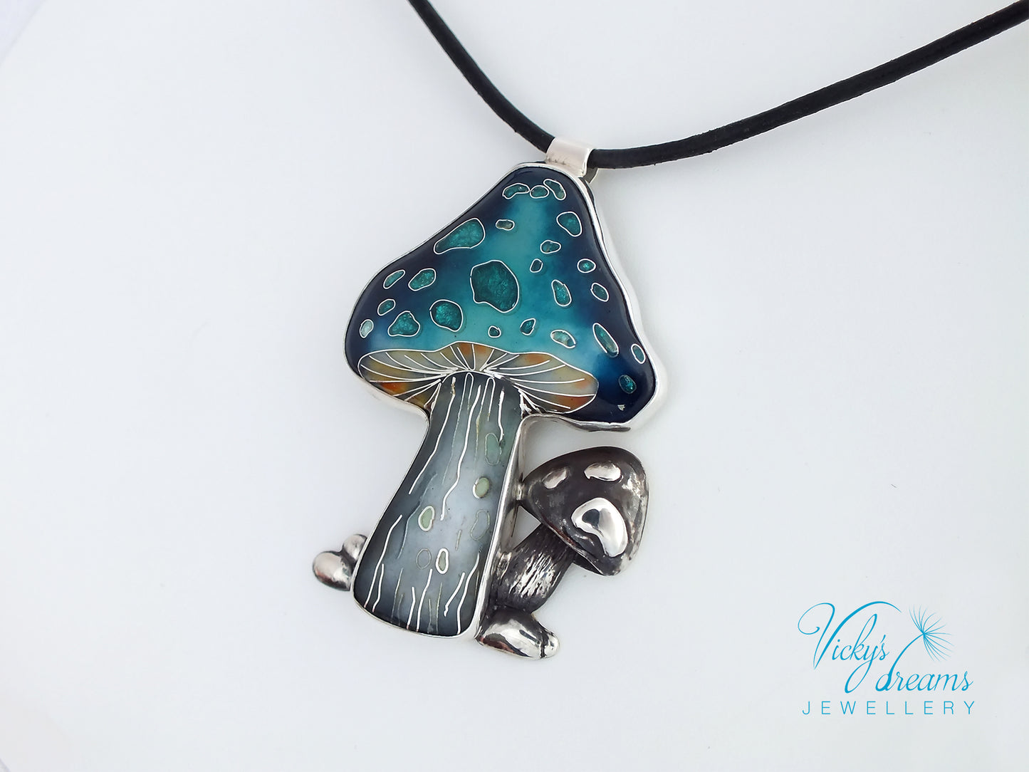 vibrant blue mushroom
