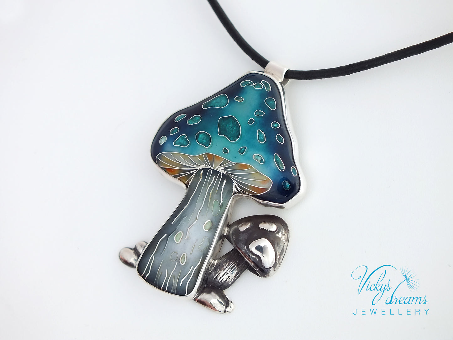 vibrant blue mushroom