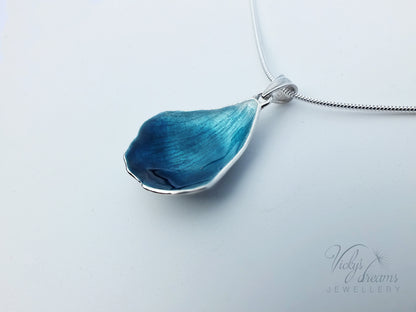 Bright blue flower petals