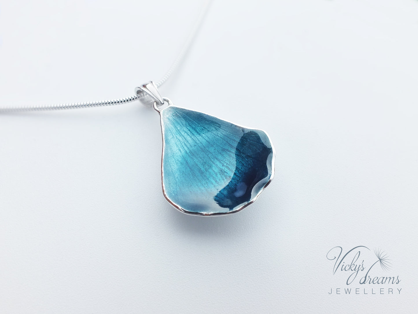 Bright blue flower petals