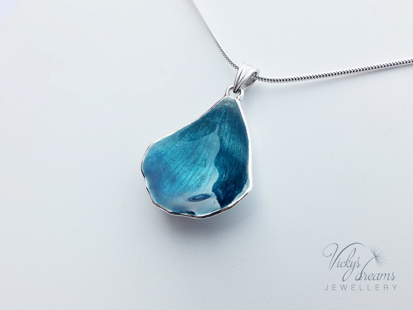 Bright blue flower petals