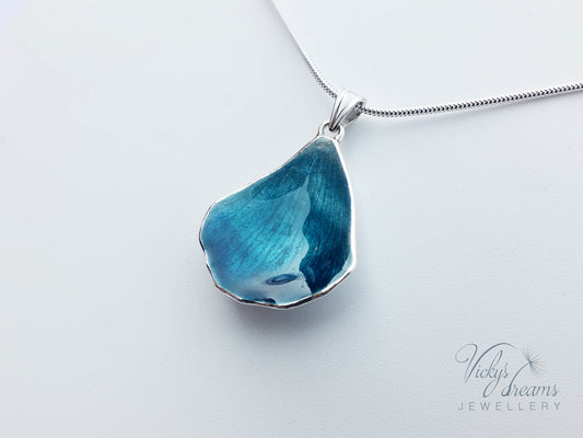 Bright blue flower petals