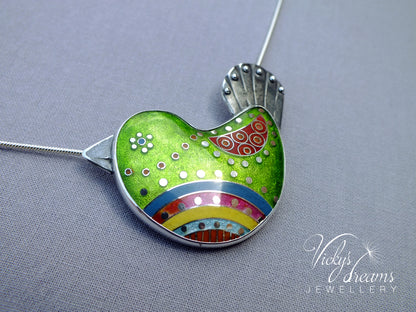 Vibrant green  little bird