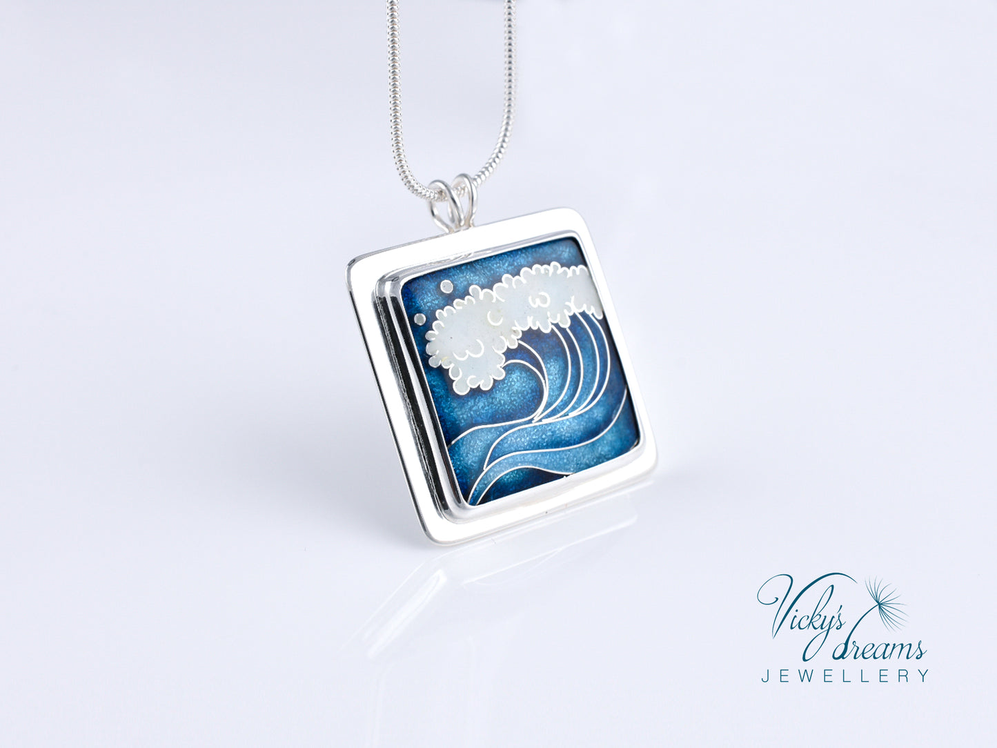 Vibrant blue seawaves