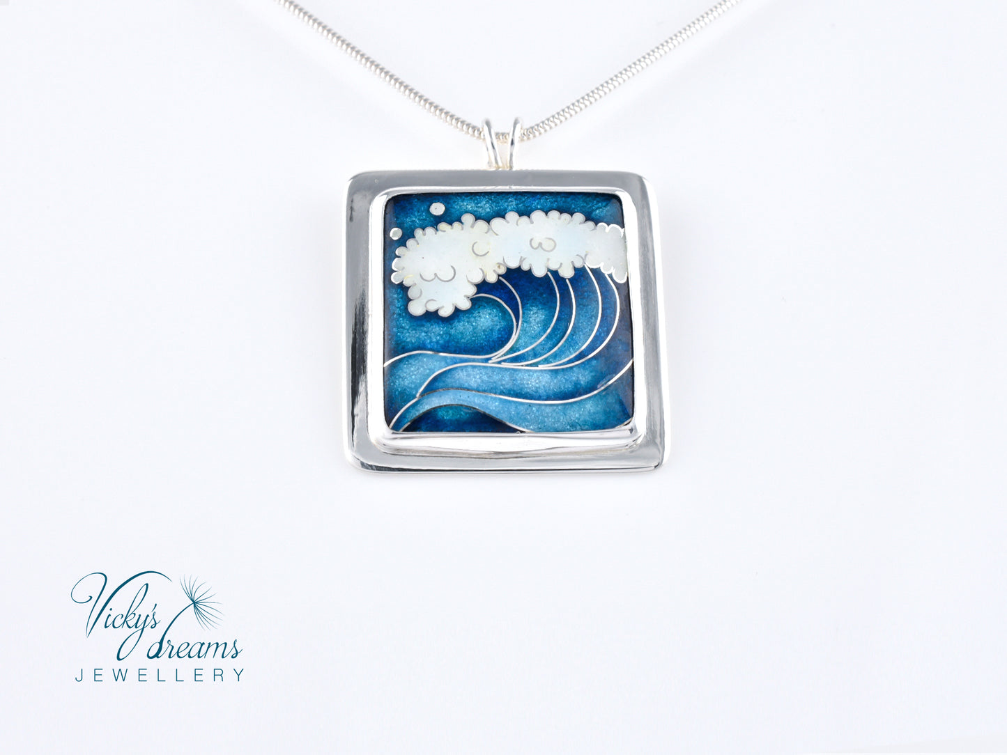 Vibrant blue seawaves