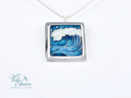 Vibrant blue seawaves
