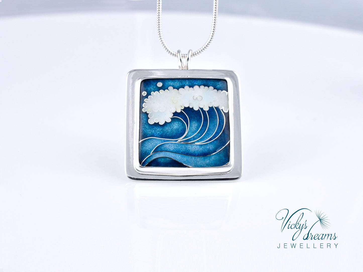 Vibrant blue seawaves