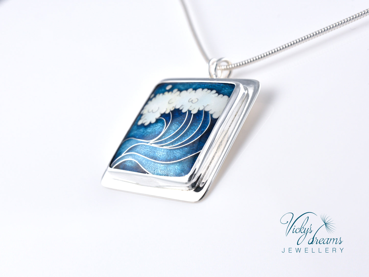Vibrant blue seawaves