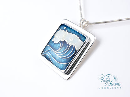 Vibrant blue seawaves