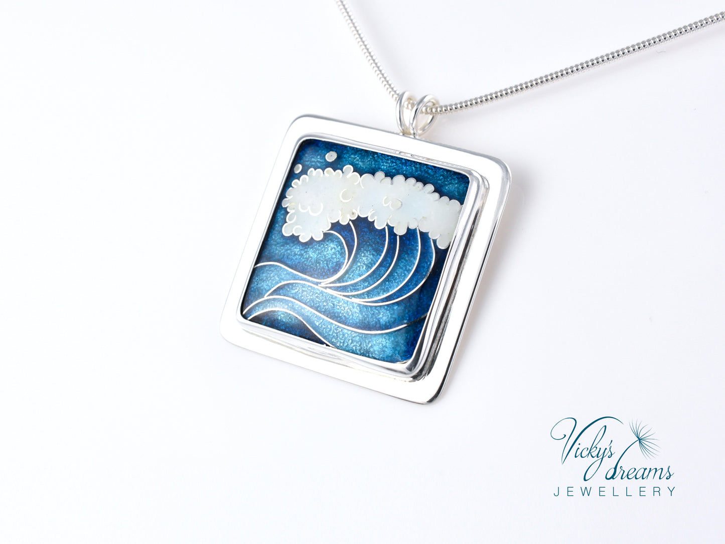 Vibrant blue seawaves