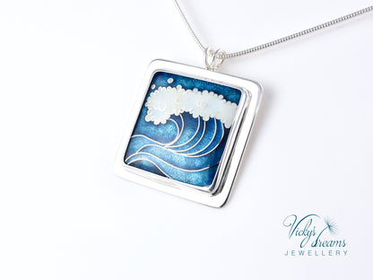 Vibrant blue seawaves
