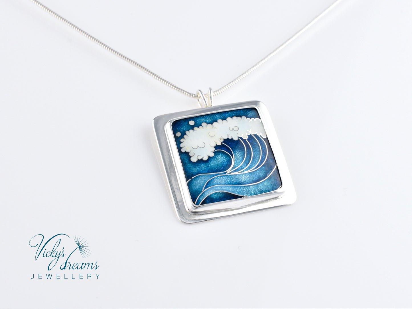 Vibrant blue seawaves
