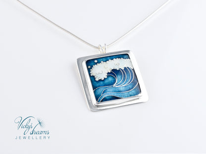 Vibrant blue seawaves