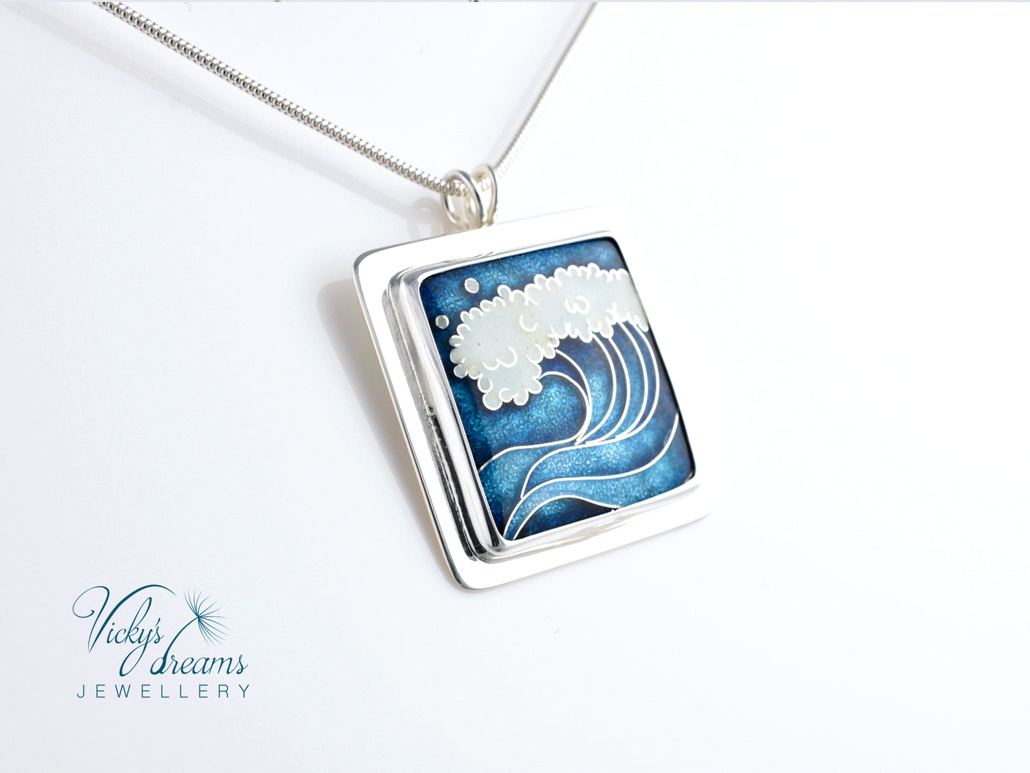 Vibrant blue seawaves