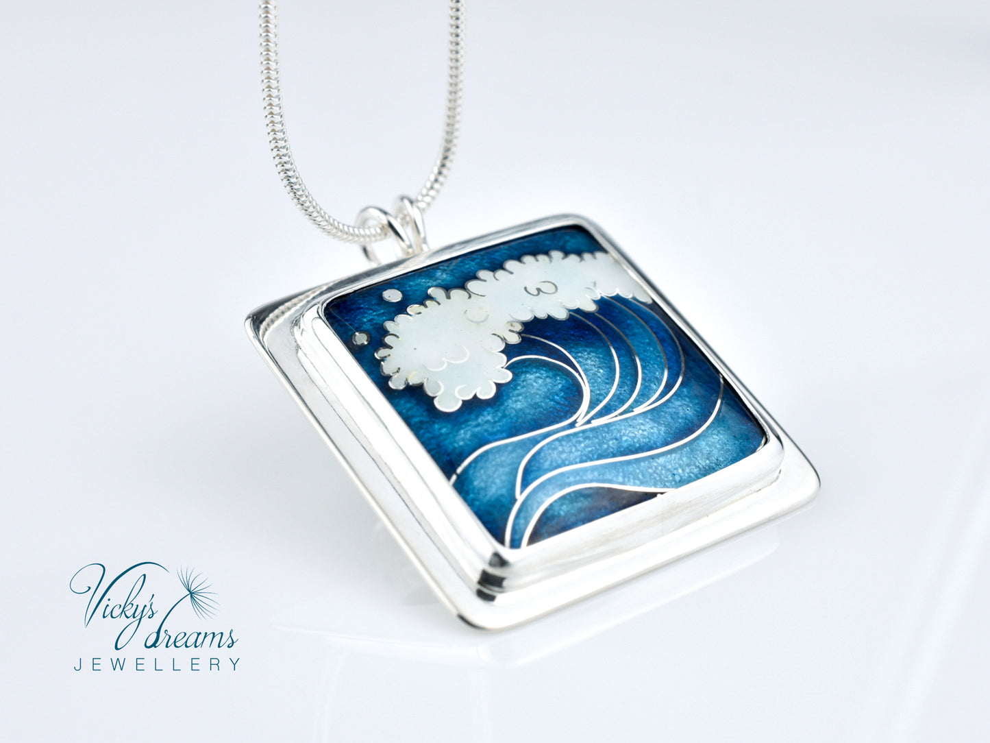 Vibrant blue seawaves