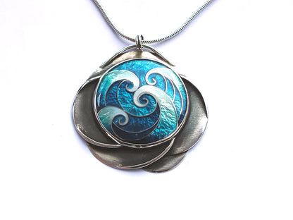 Vibrant blue sea waves