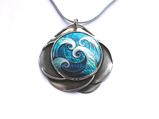 Vibrant blue sea waves