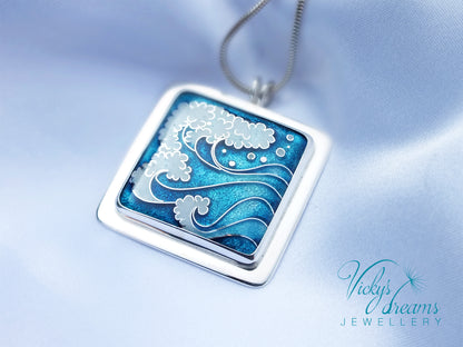 Vibrant blue seawaves