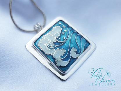 Vibrant blue seawaves