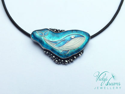 Whale in sea foam