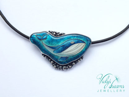 Whale in sea foam